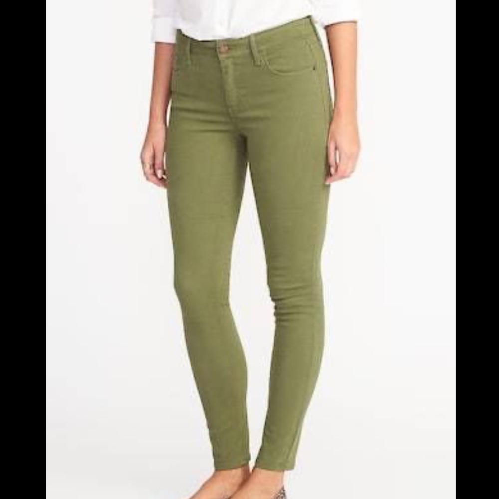 (3/$30💕) OLD NAVY Lowrise Skinny Jeans Rockstar Matcha Green Size4